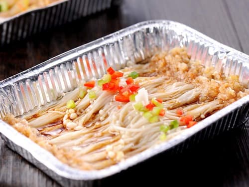 陆川锡纸烤金针菇